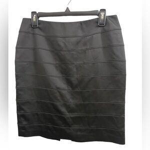 APT.9 Solid Black Pencil MIDI Skirt Sz(8)